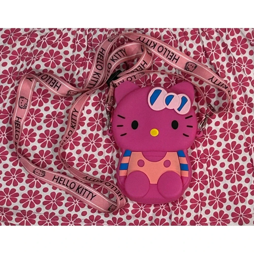 Hello Kitty Pink Crossbody Bag‎ Kids Purse Cute Girl Kawaii Fashion